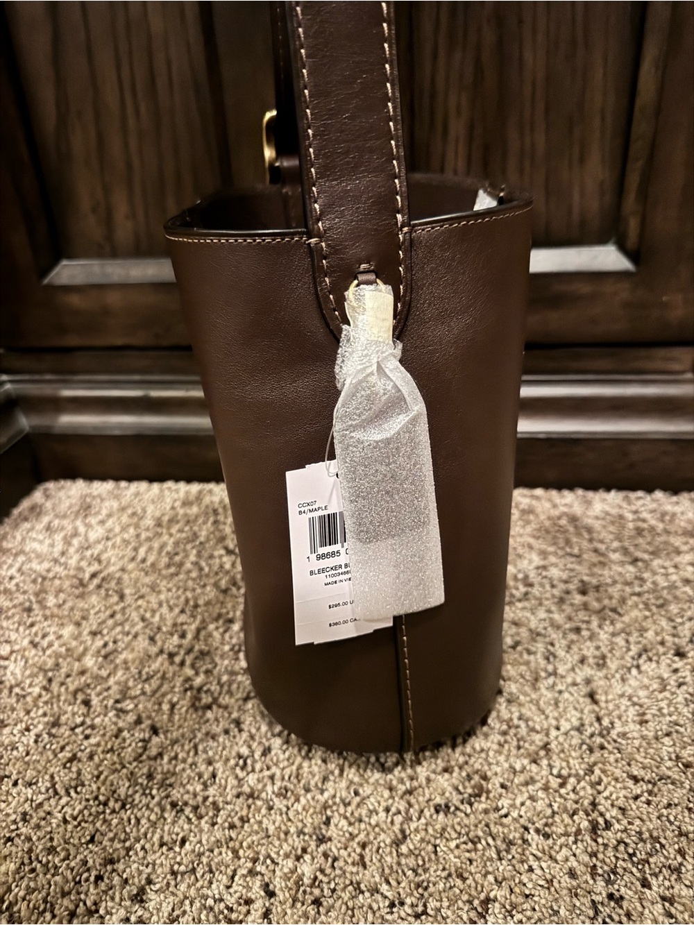 COACH BLEEKER BUCKET BAG 21 Brown Leather Bucket Bag - Picture 8 of 9